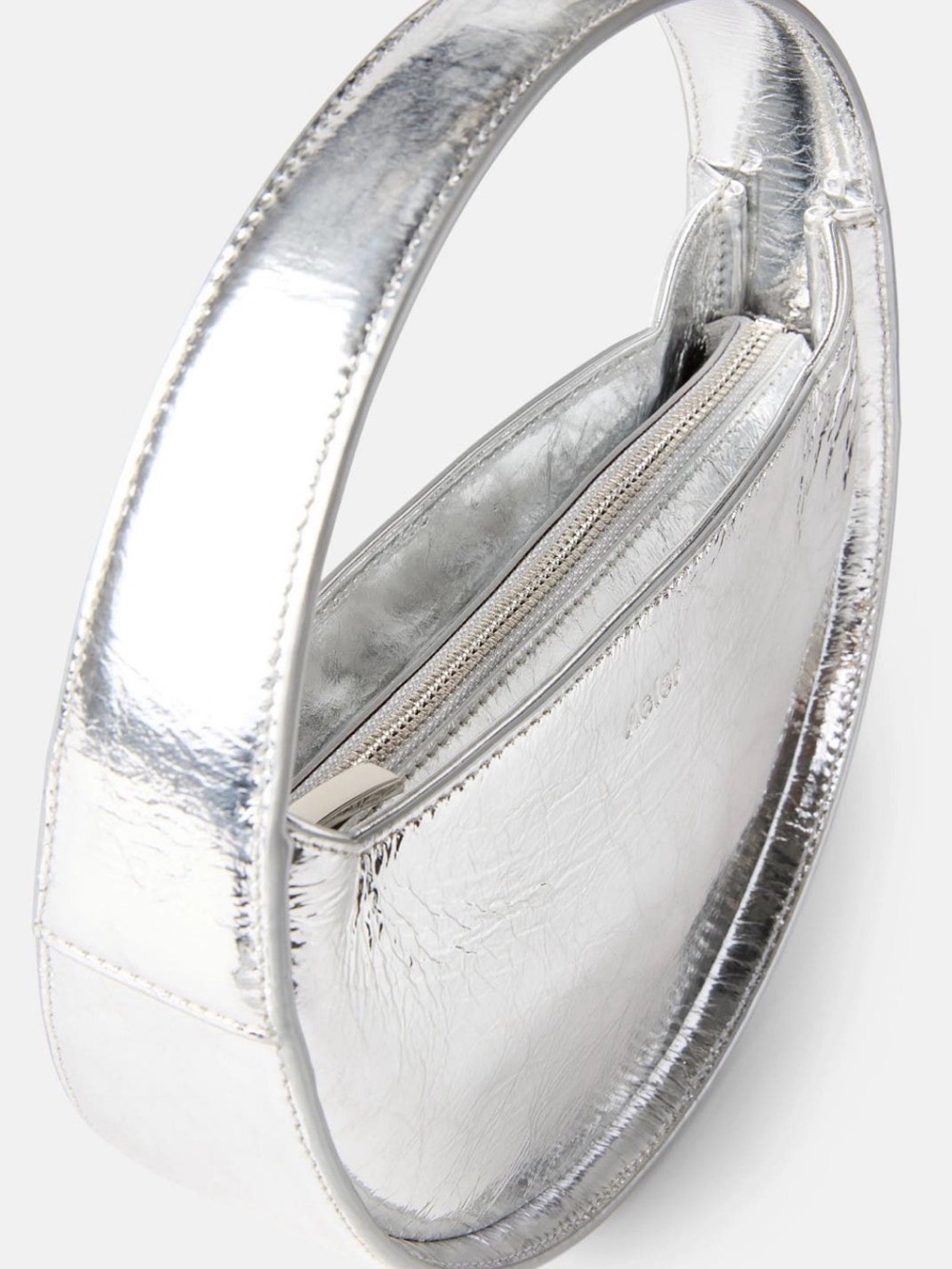 Acler Silver Round Handle Bag